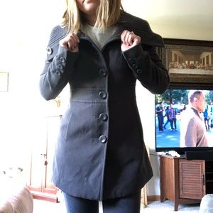 Dark grey peacoat